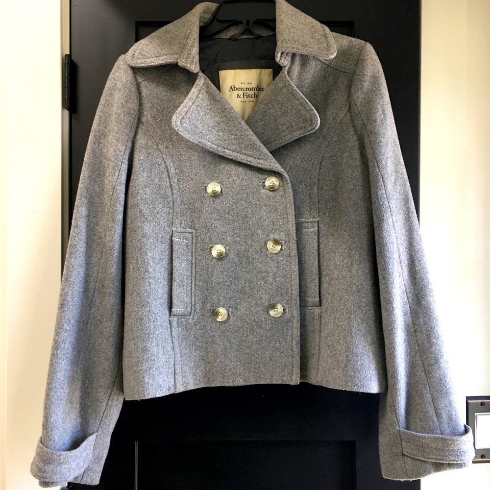 Abercrombie & Fitch Gray Pea Coat